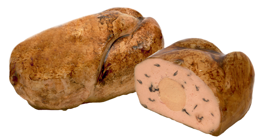 Pavo relleno con setas y medallón de foie gras