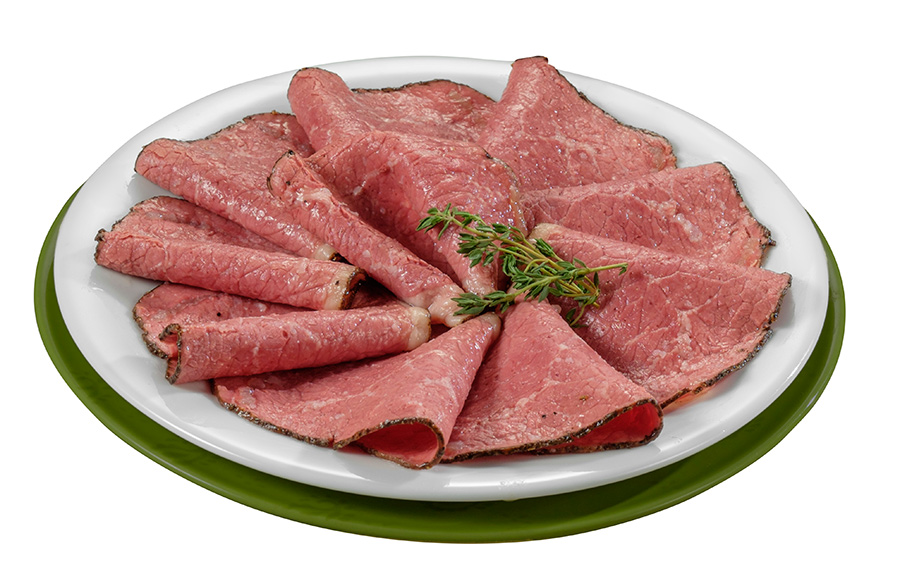 Sliced beef round